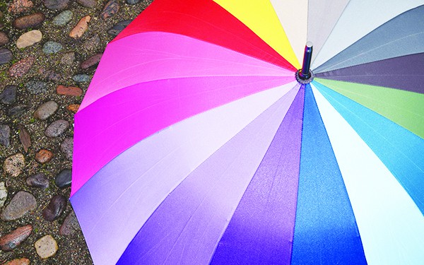 multicoloured umbrella